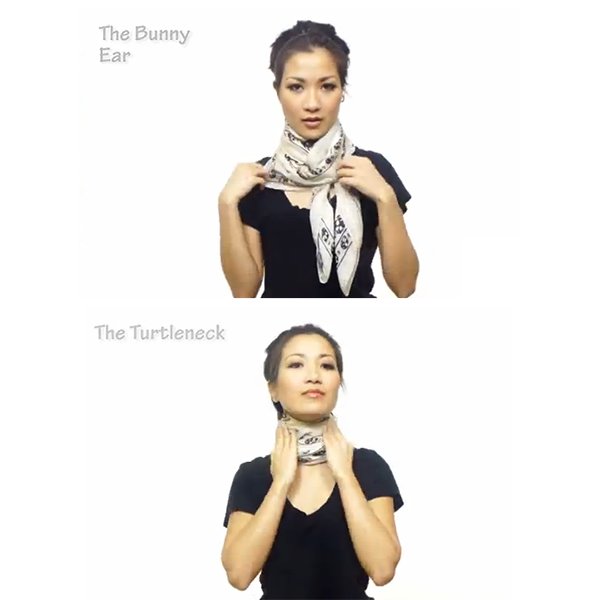 20 modi per indossare la sciarpa: Stile a orecchio di coniglio e stile dolcevita